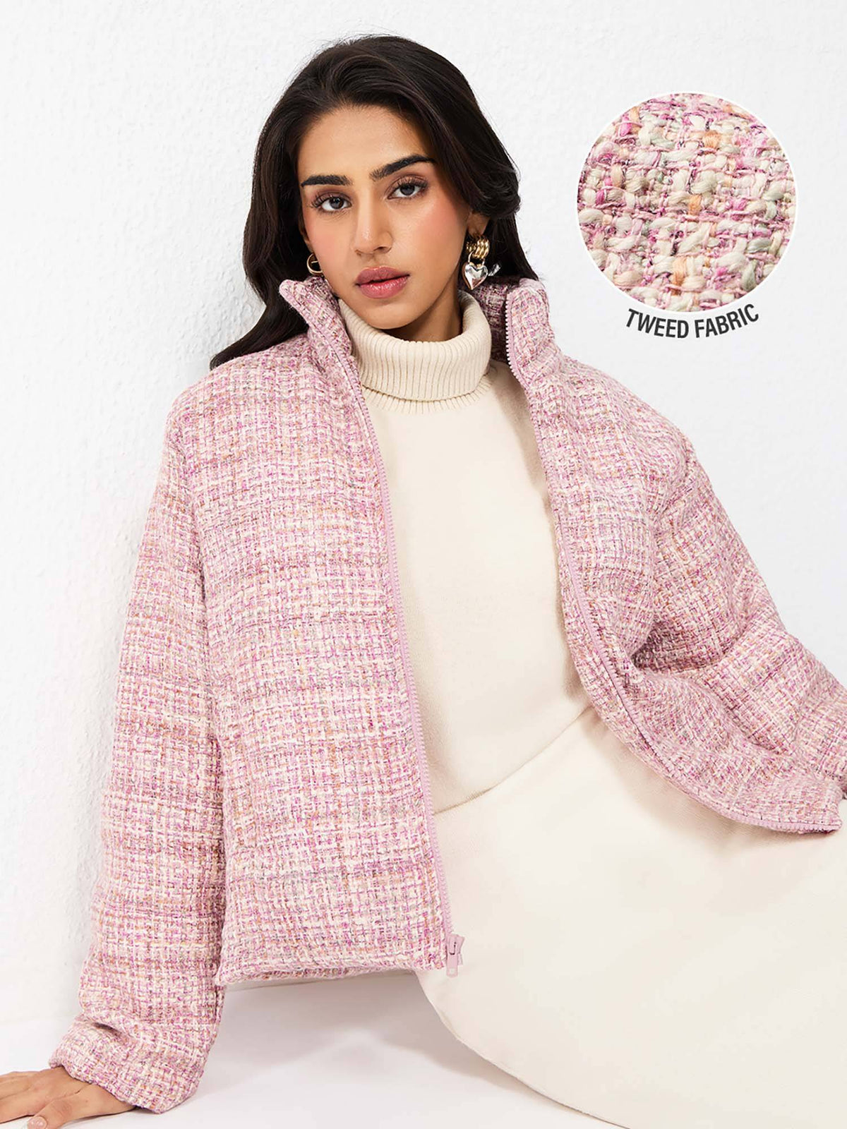 Rosette Women Puffer Jacket | JC78 - view 1