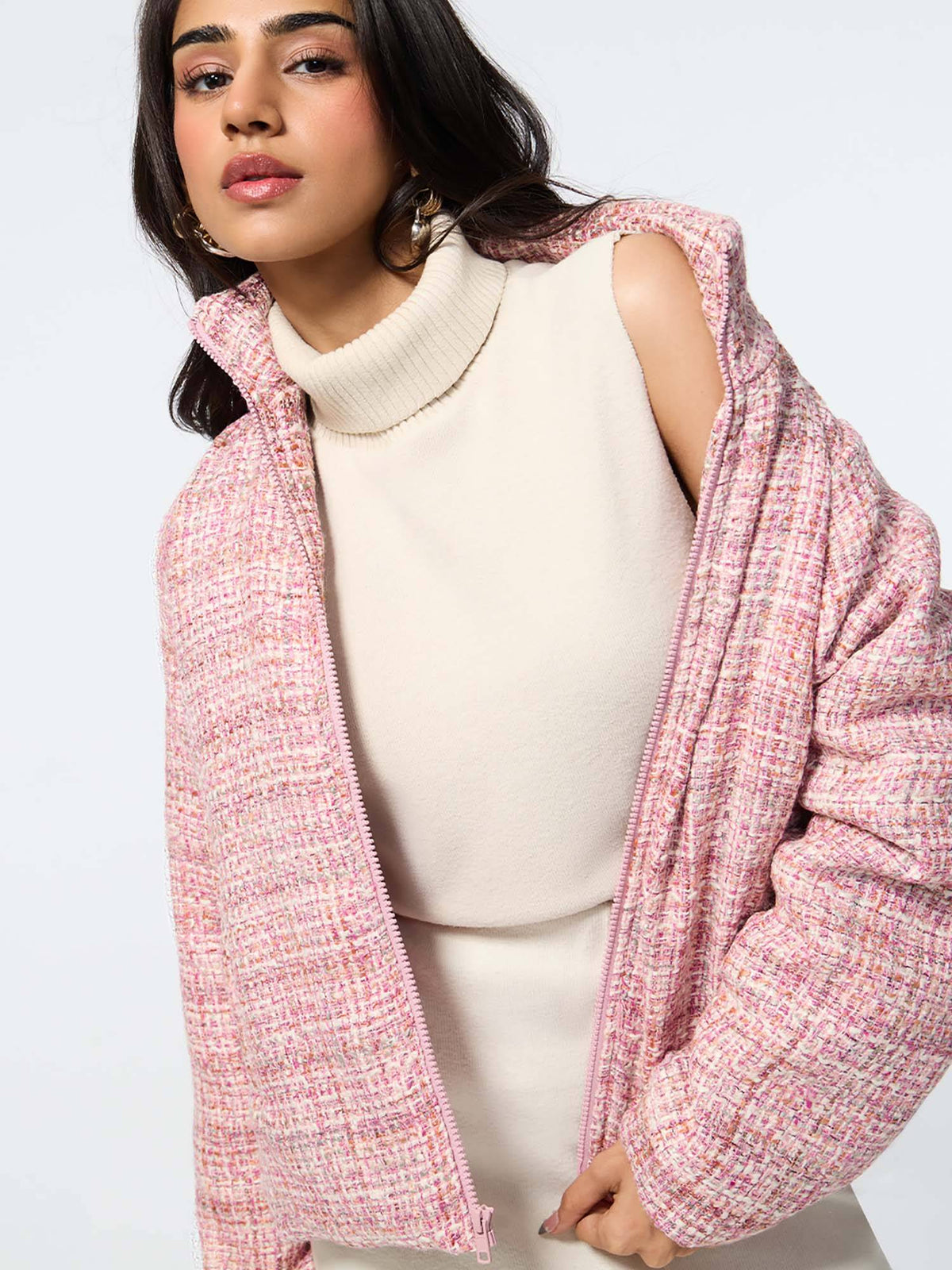 Rosette Women Puffer Jacket | JC78 - view 3
