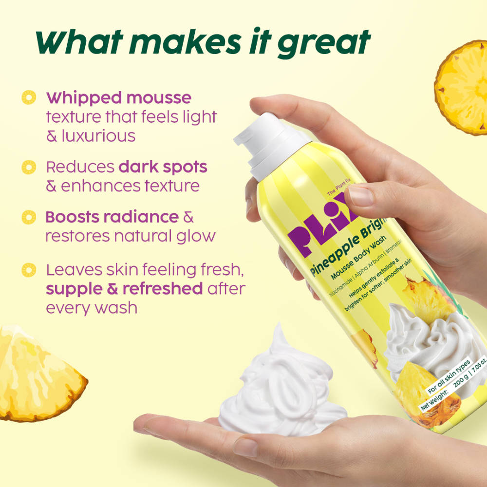 Pineapple Bright Mousse Body Wash For Even-Looking Skin Tone | PL1 - view 2