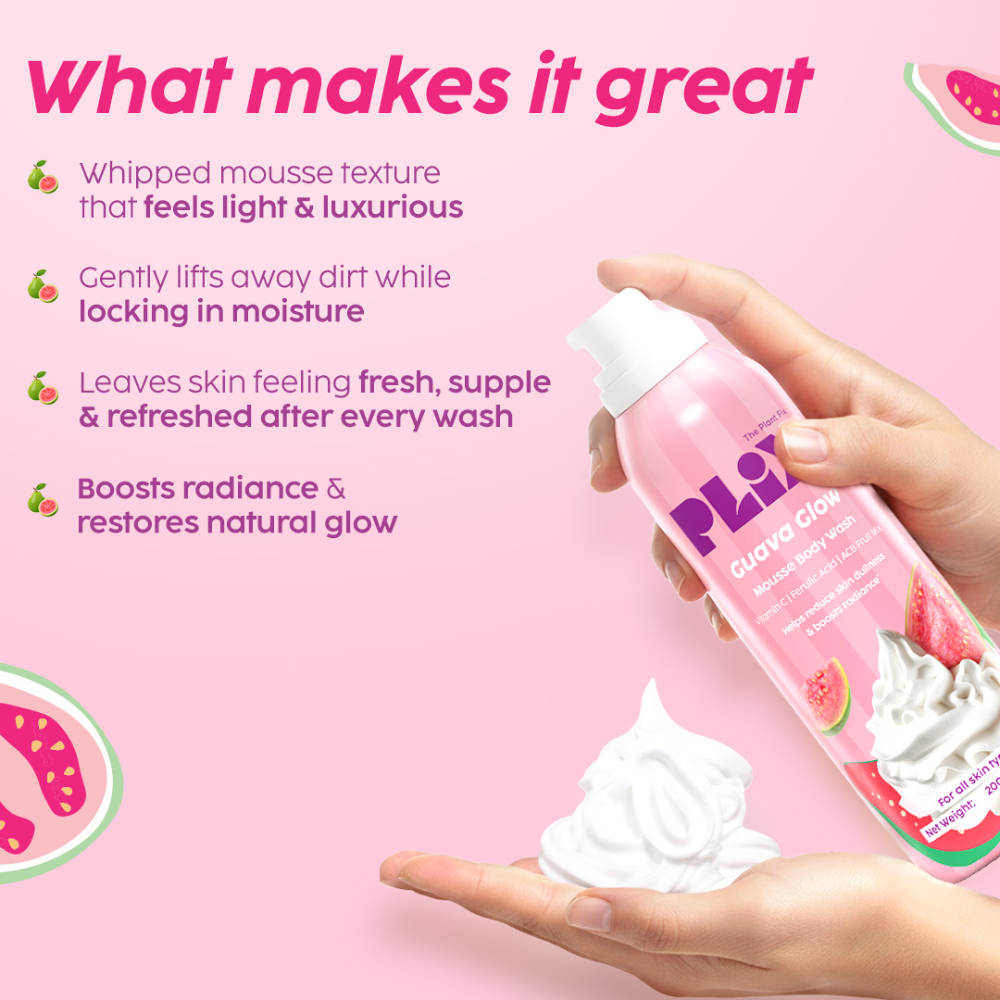Guava Mousse Body Wash For Glowy & Hydrated Skin | PL1 - view 4