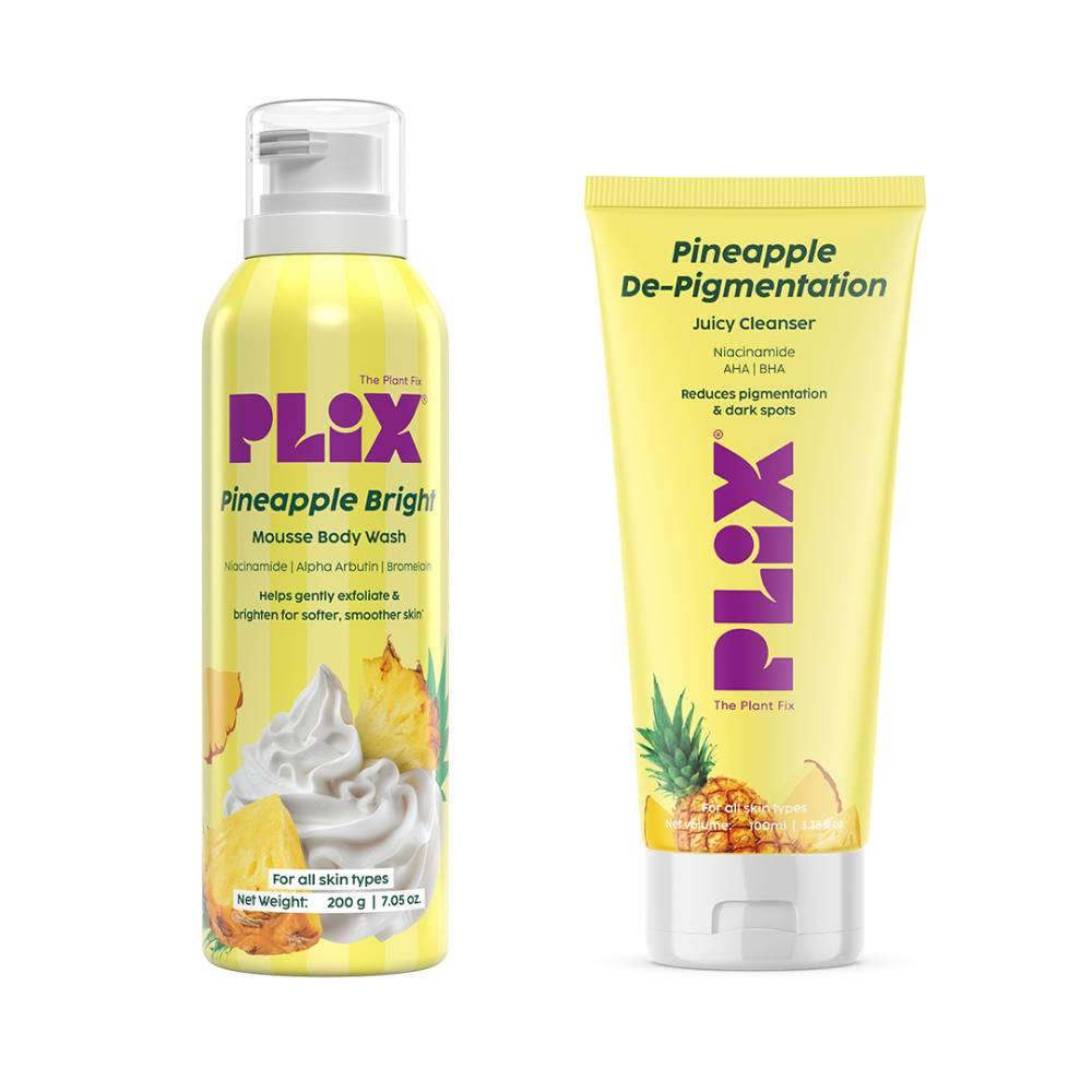 Pineapple Brightening Foamy Mousse Body Wash & Juicy Cleanser Combo | PL1 - view 1