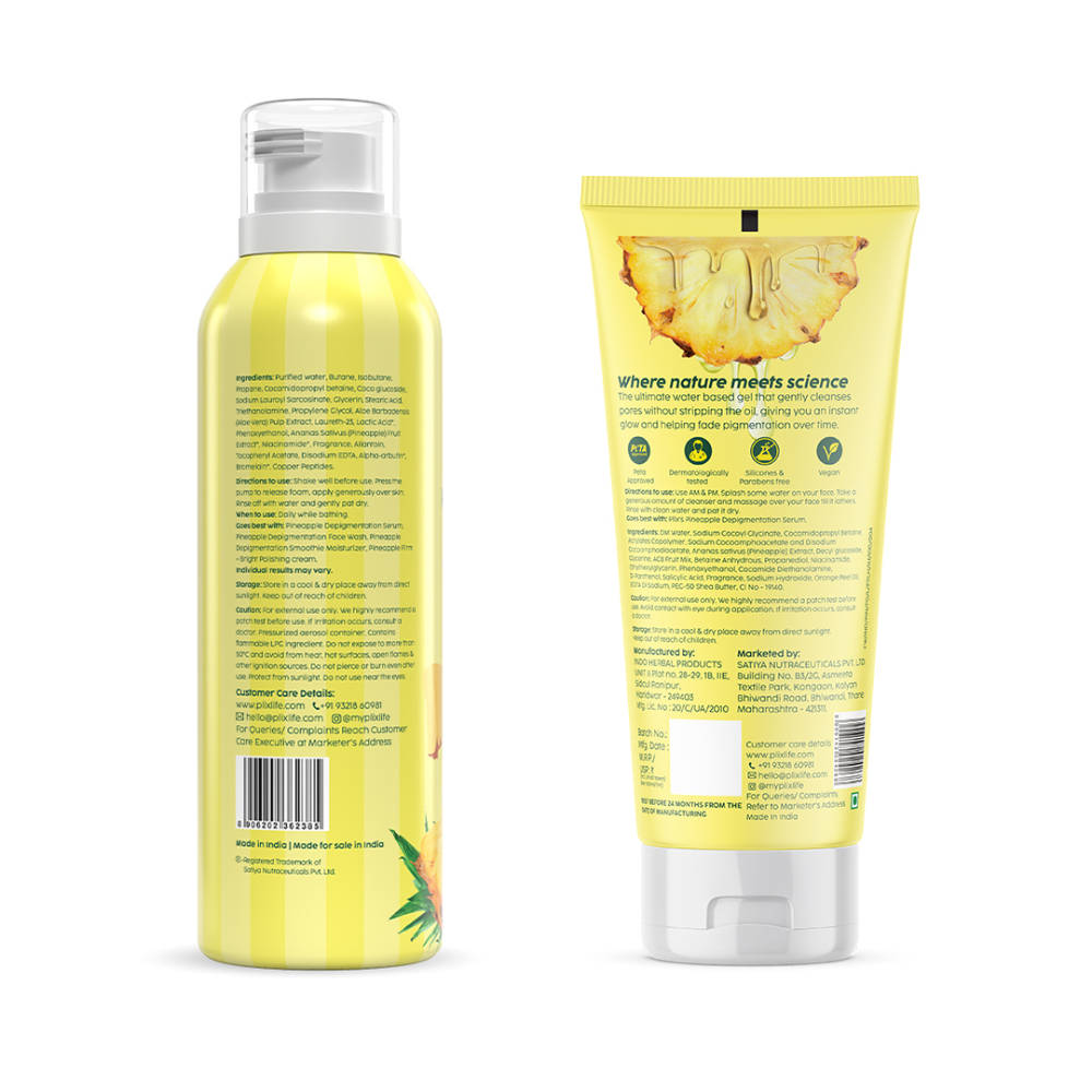 Pineapple Brightening Foamy Mousse Body Wash & Juicy Cleanser Combo | PL1 - view 2