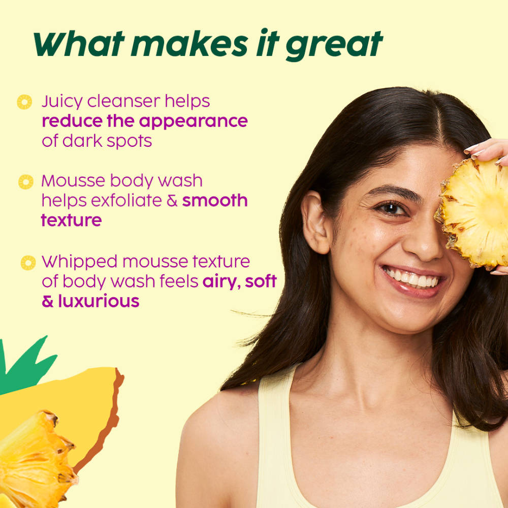Pineapple Brightening Foamy Mousse Body Wash & Juicy Cleanser Combo | PL1 - view 3