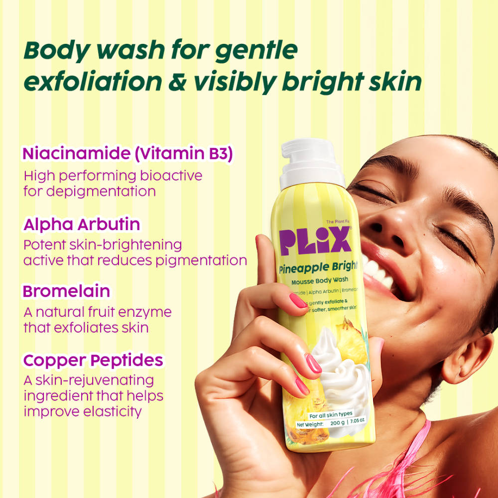 Pineapple Brightening Foamy Mousse Body Wash & Juicy Cleanser Combo | PL1 - view 4