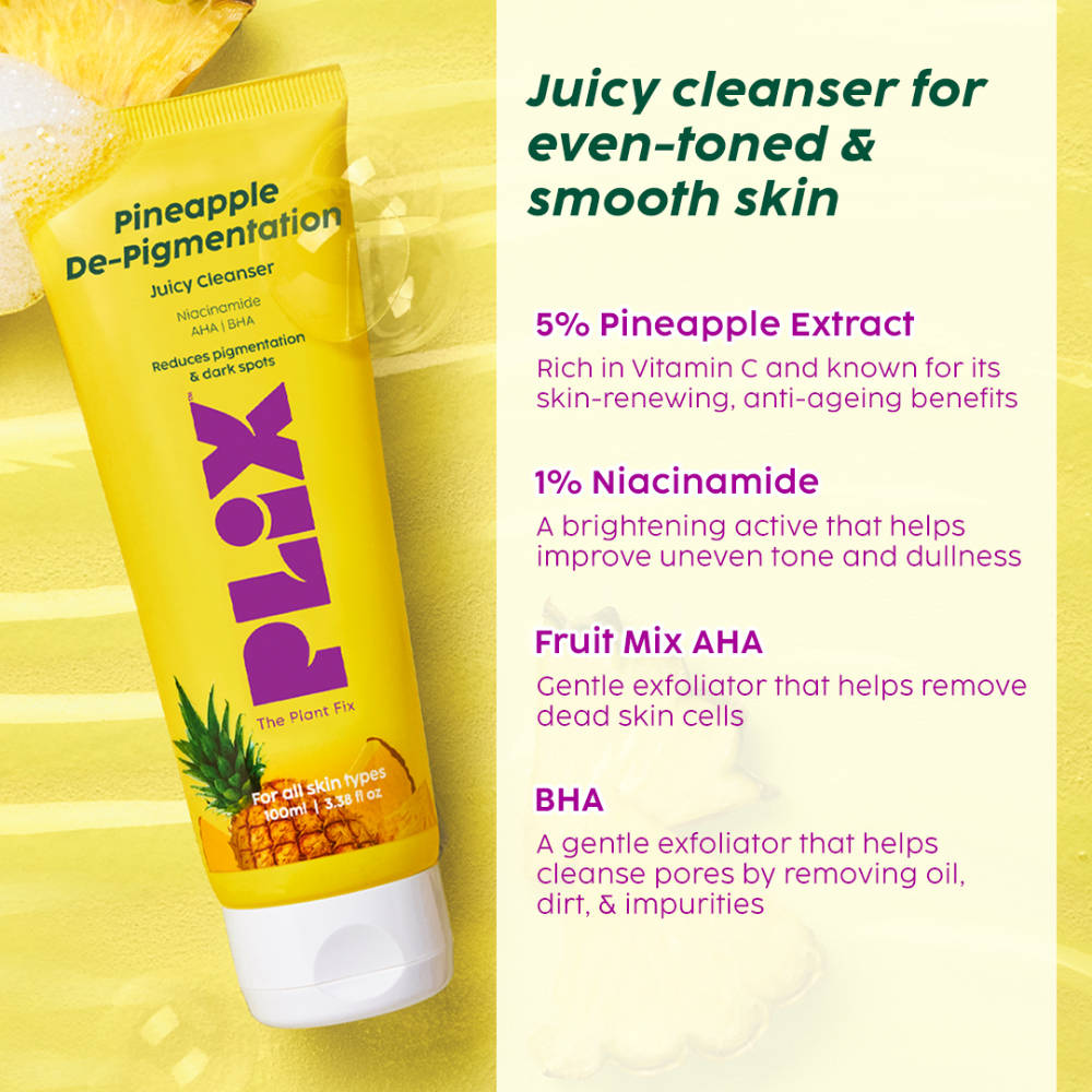 Pineapple Brightening Foamy Mousse Body Wash & Juicy Cleanser Combo | PL1 - view 5