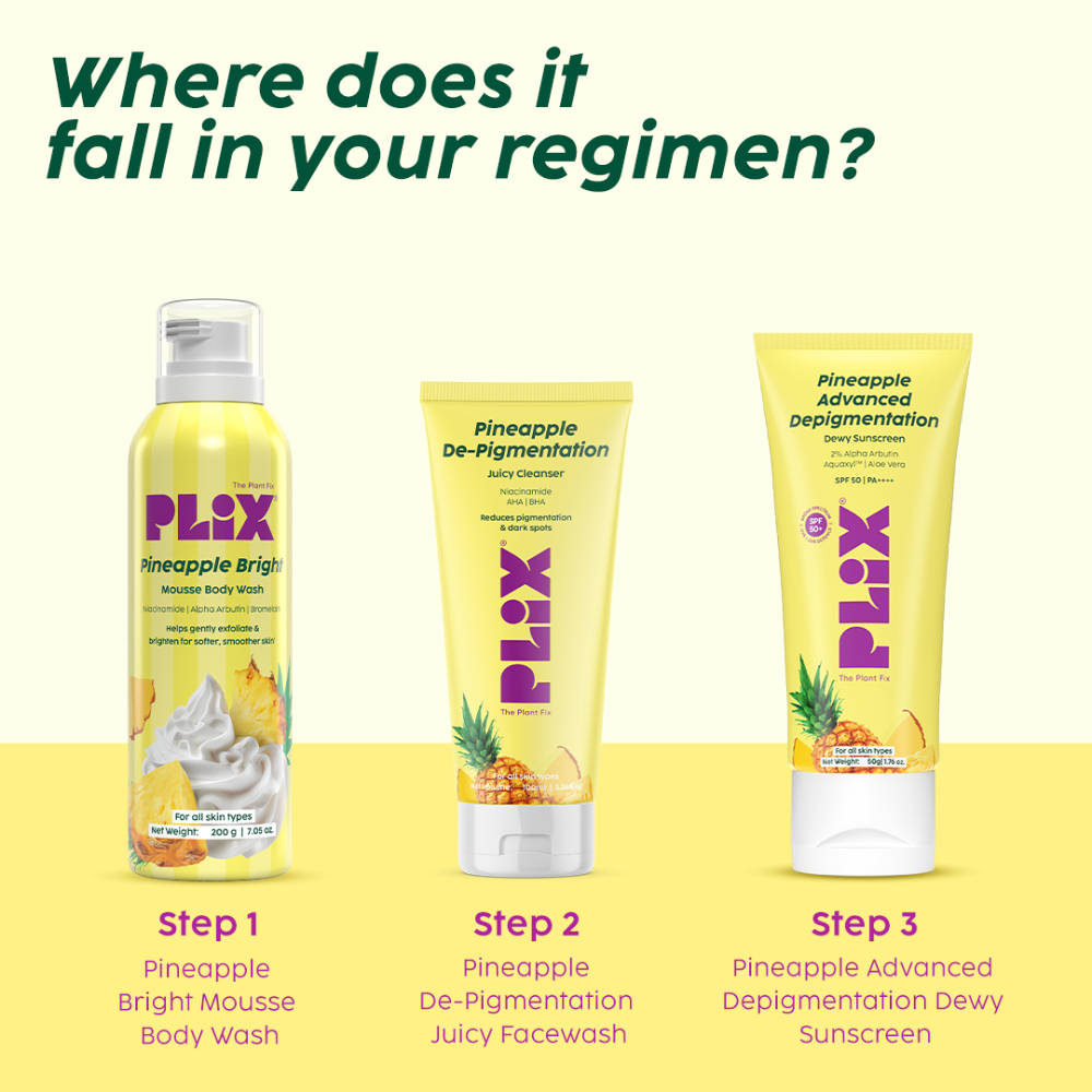 Pineapple Brightening Foamy Mousse Body Wash & Juicy Cleanser Combo | PL1 - view 9