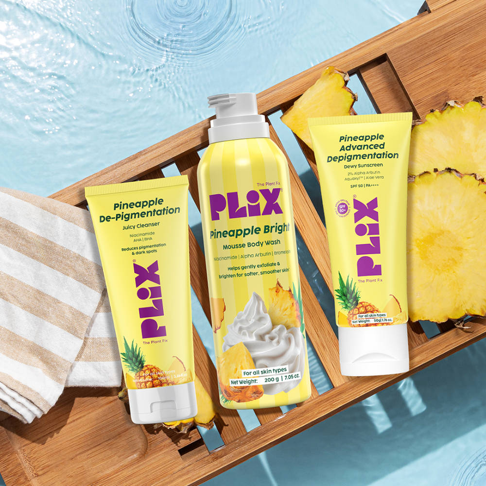 Pineaaple Brightening Foamy Mousse Body, Wash & Juicy Cleanser & Sunscreen Combo | PL1 - view 3