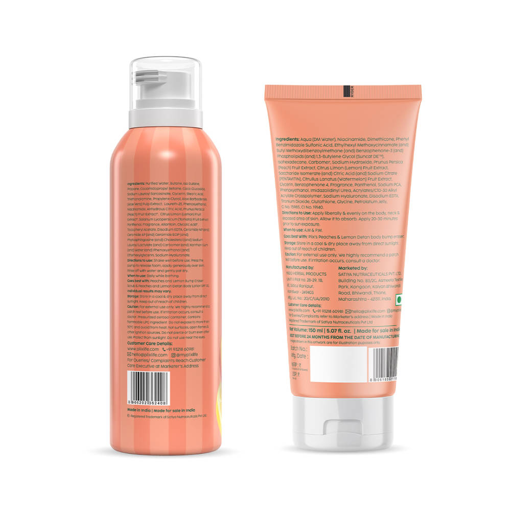 Peaches & Lemon De-Tan Body Care Duo For Smooth & Hydrated Skin | PL1 - view 5