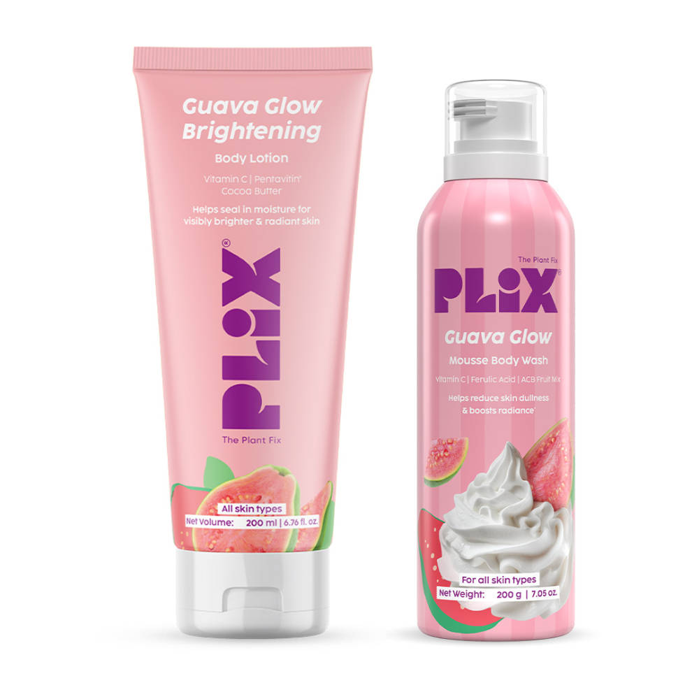 Guava Glow Mousse Body Wash & Hydrating Body Lotion For Soft Skin Combo | PL1 - view 1