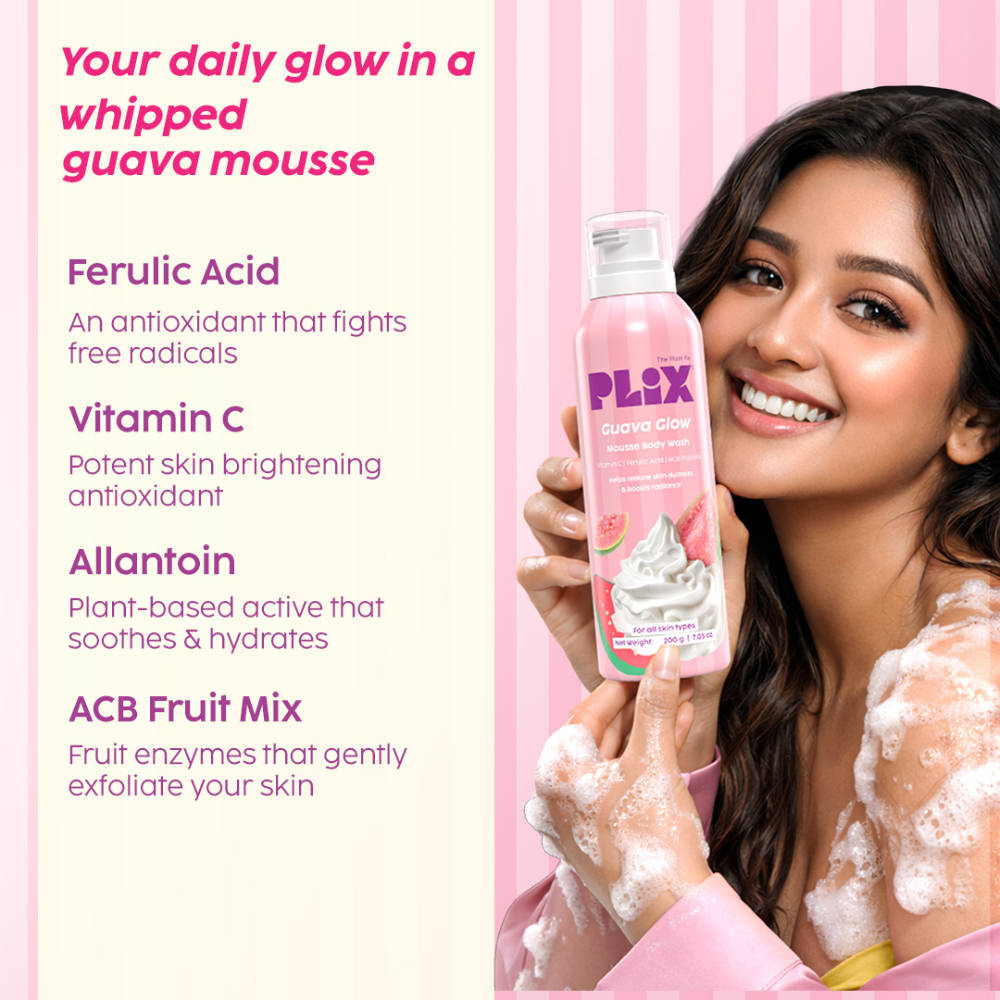 Guava Glow Mousse Body Wash & Hydrating Body Lotion For Soft Skin Combo | PL1 - view 4