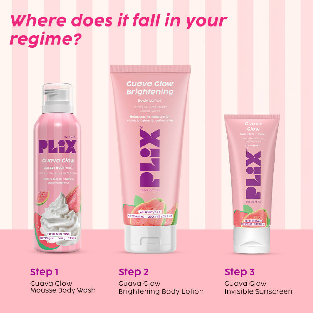 Guava Glow Body Wash, Body Lotion & SPF 50 Sunscreen Combo | PL1 - view 7