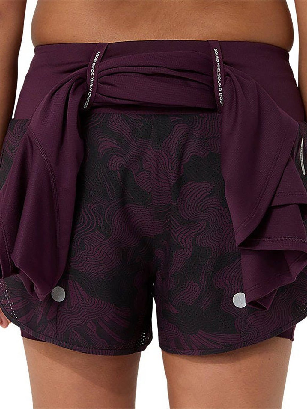 Road All Over Print 2-N-1 3.5In Maroon Shorts - view 4
