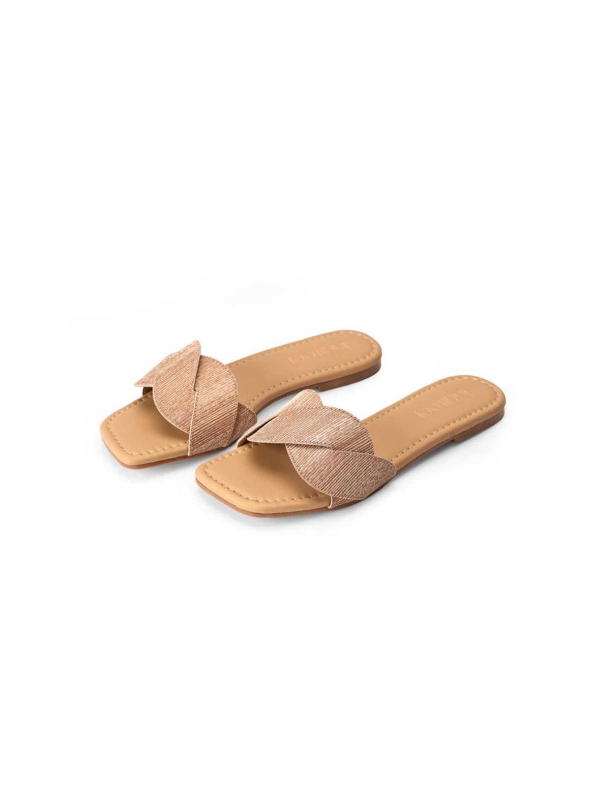 Intertwined Rose Gold Metallic Finish Trending Ethnic and Party Flats | F61 - view 5
