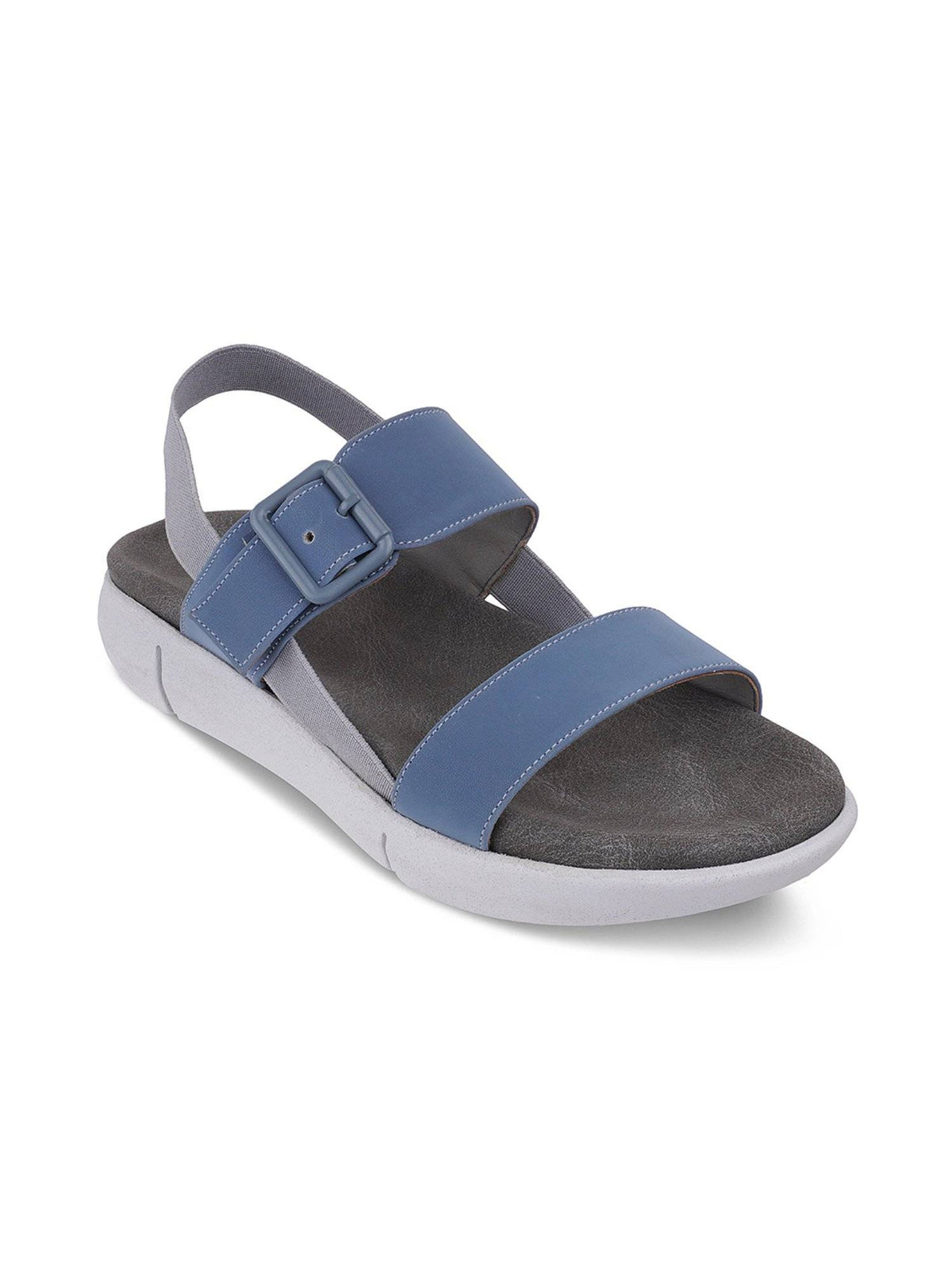 Women Buckle Round Toe Sandals- Cream | SD89 - view 12