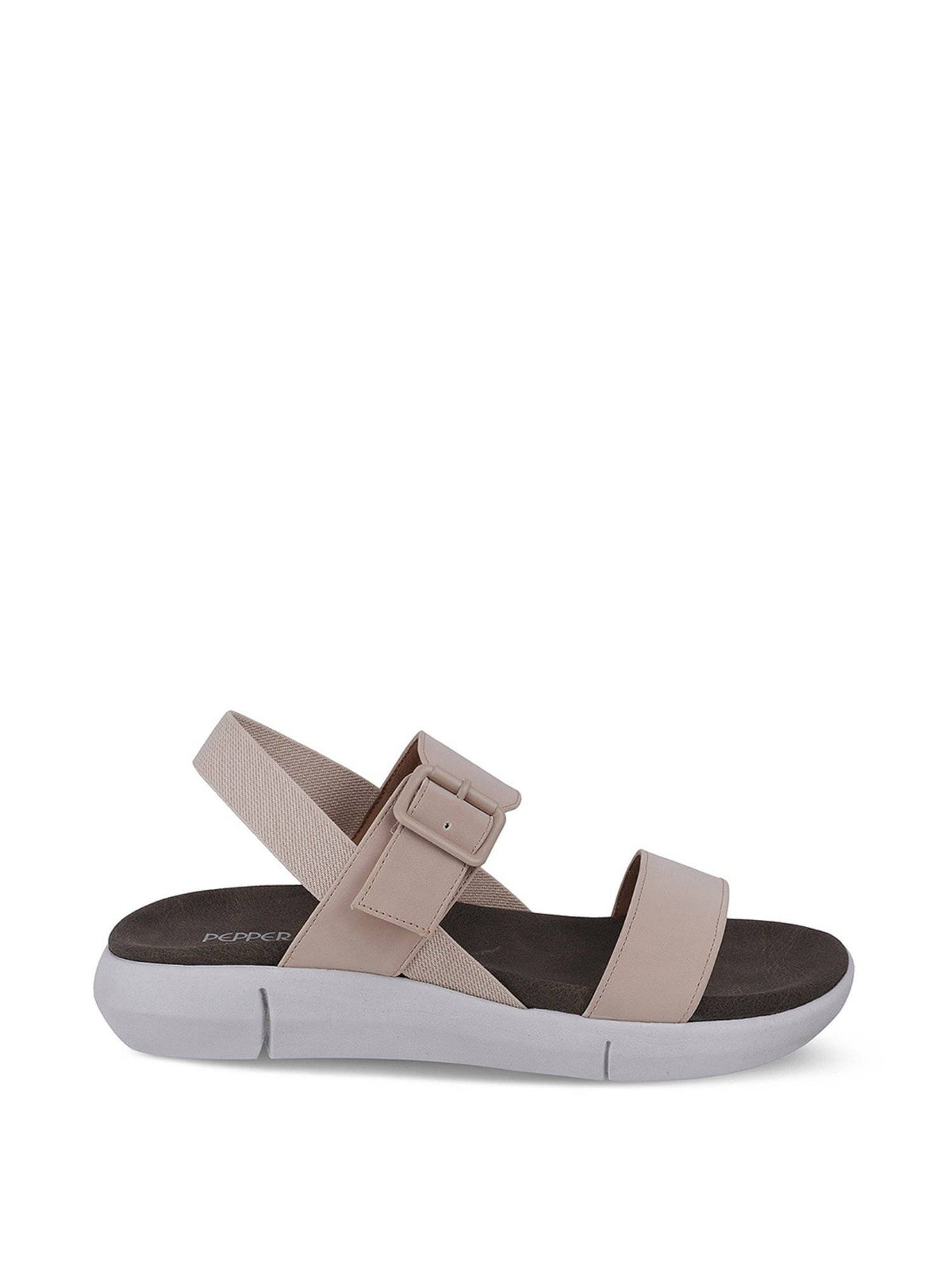 Women Buckle Round Toe Sandals- Cream | SD89 - view 3