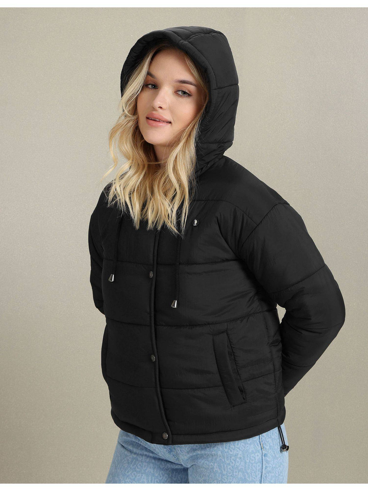 Hooded Solid Padded Jacket | JC78 - view 4