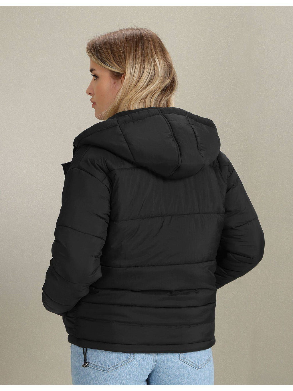 Hooded Solid Padded Jacket | JC78 - view 5
