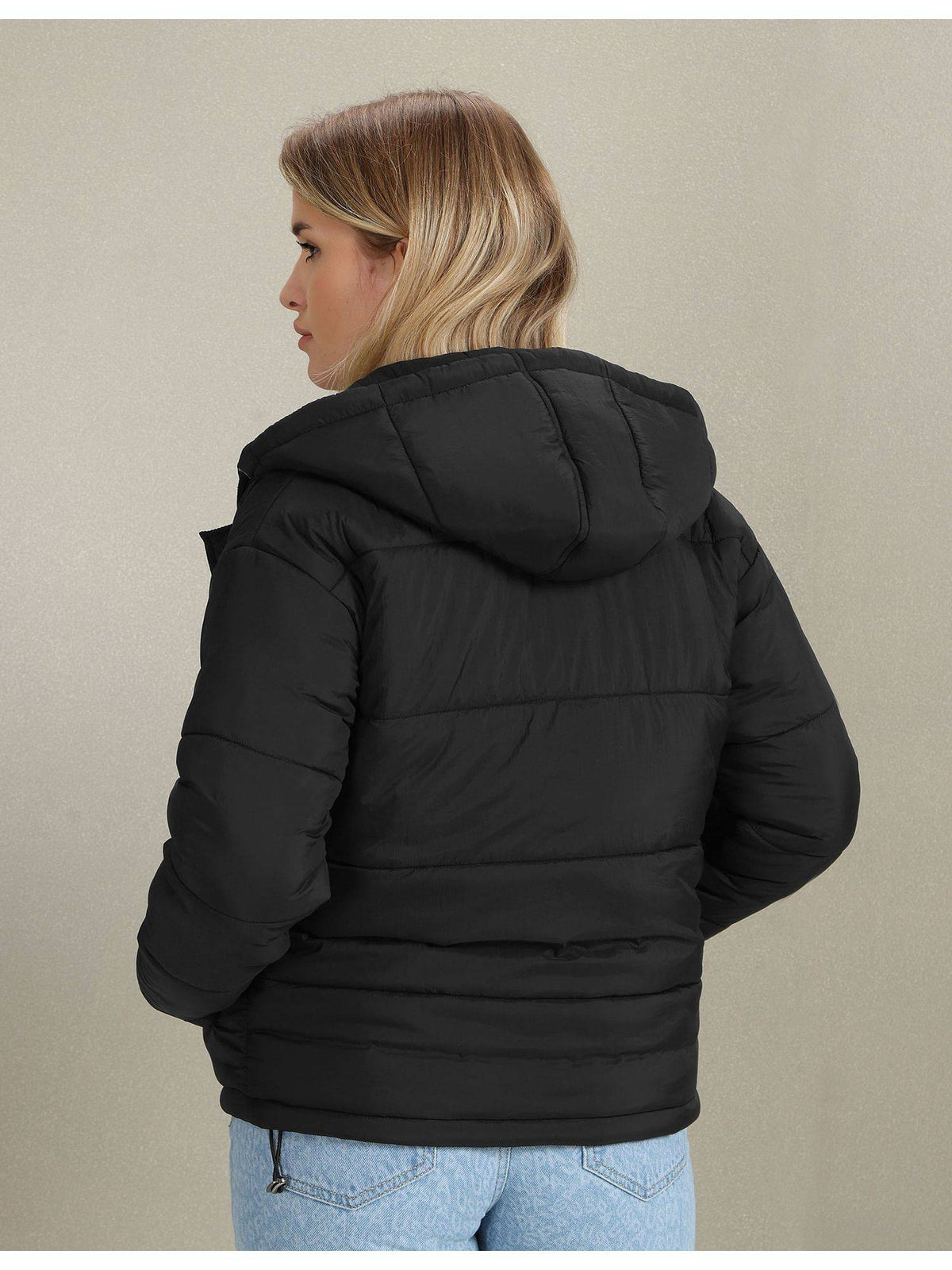 Hooded Solid Padded Jacket | JC78 - view 5