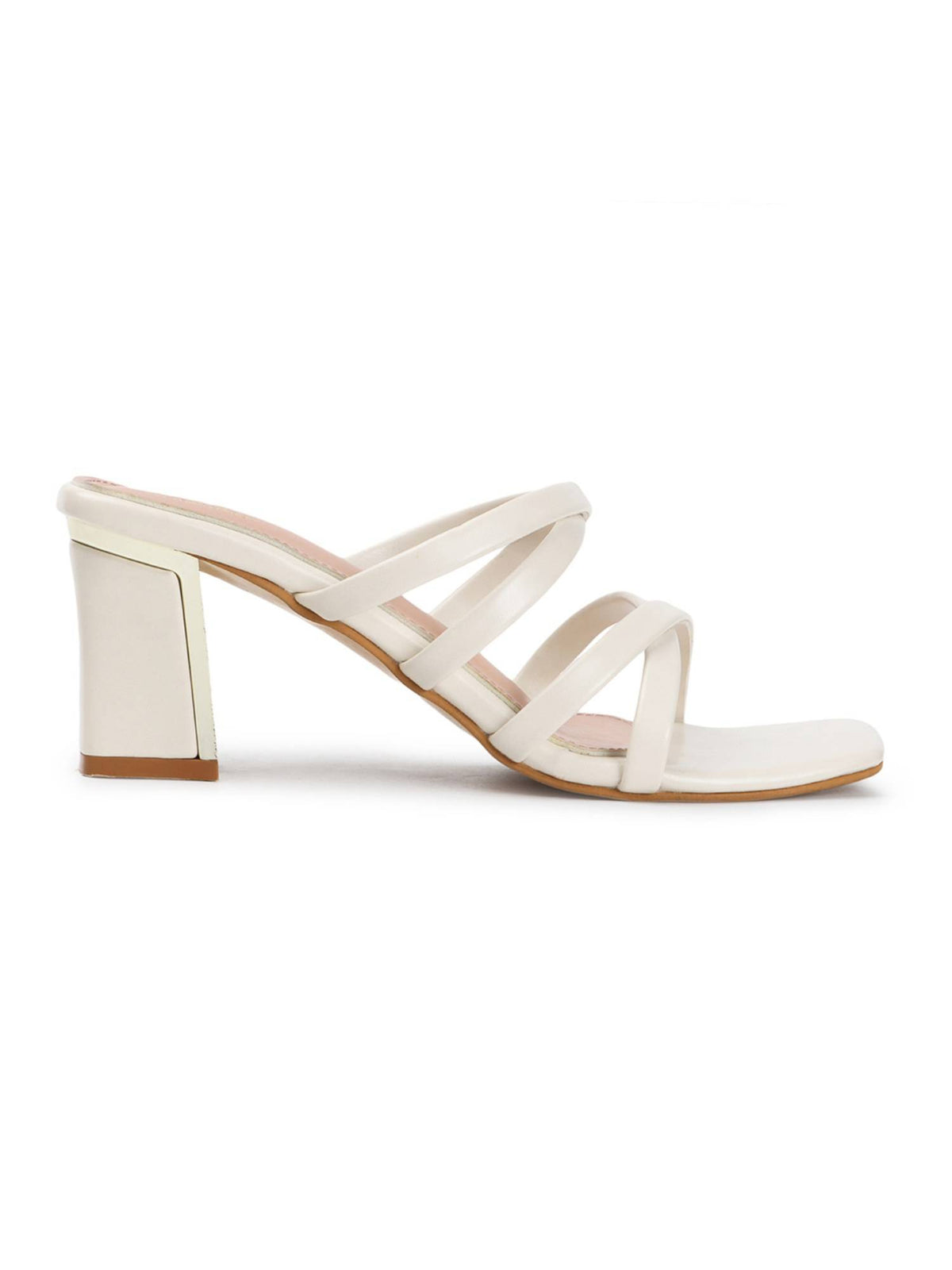 Off White Square Toe Casual Women Block Heels | H78 - view 5