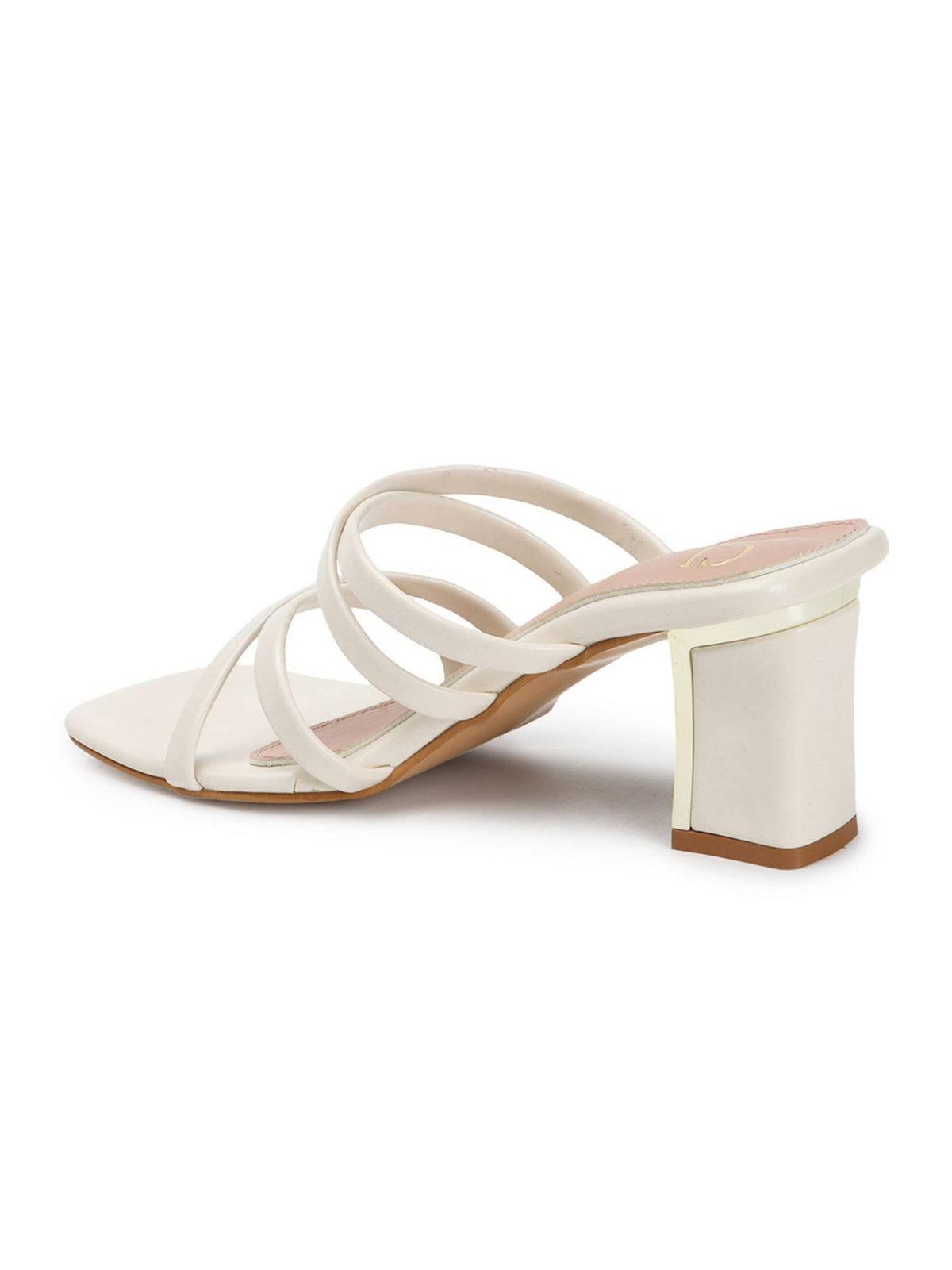 Off White Square Toe Casual Women Block Heels | H78 - view 6