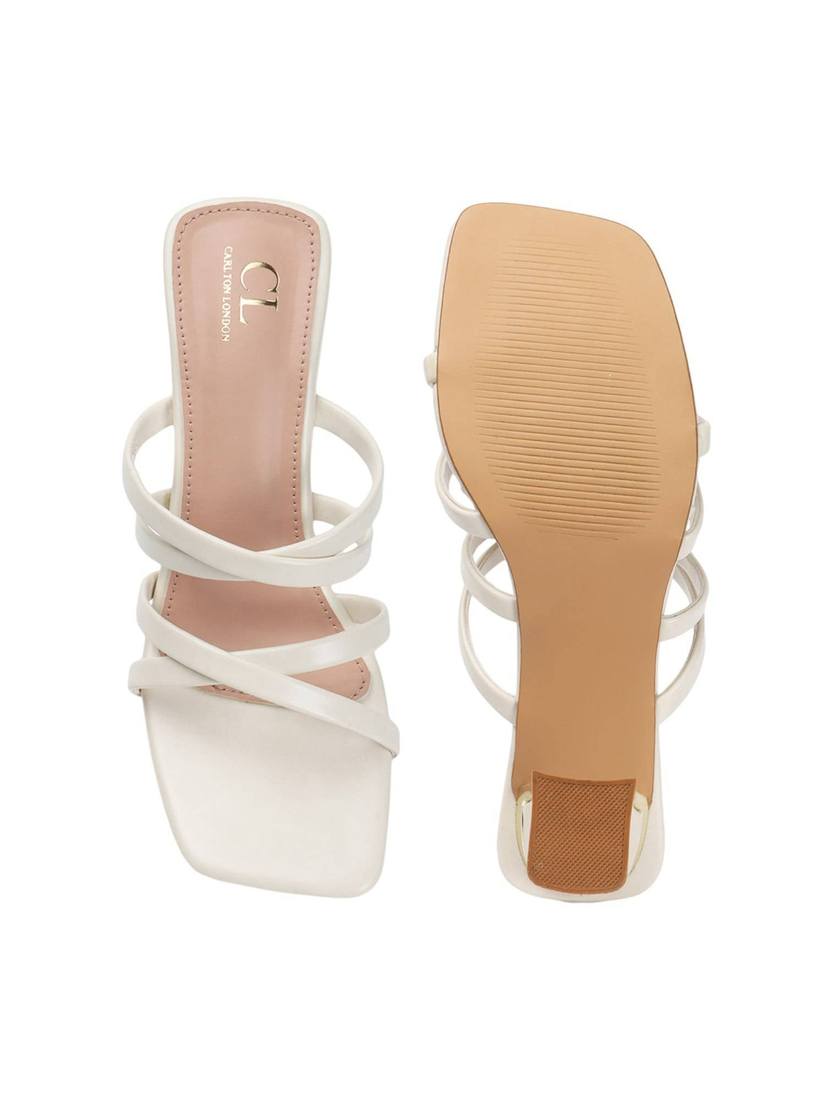 Off White Square Toe Casual Women Block Heels | H78 - view 7