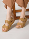 Back Strap Leather Sandals - Beige | SD89 - view 15