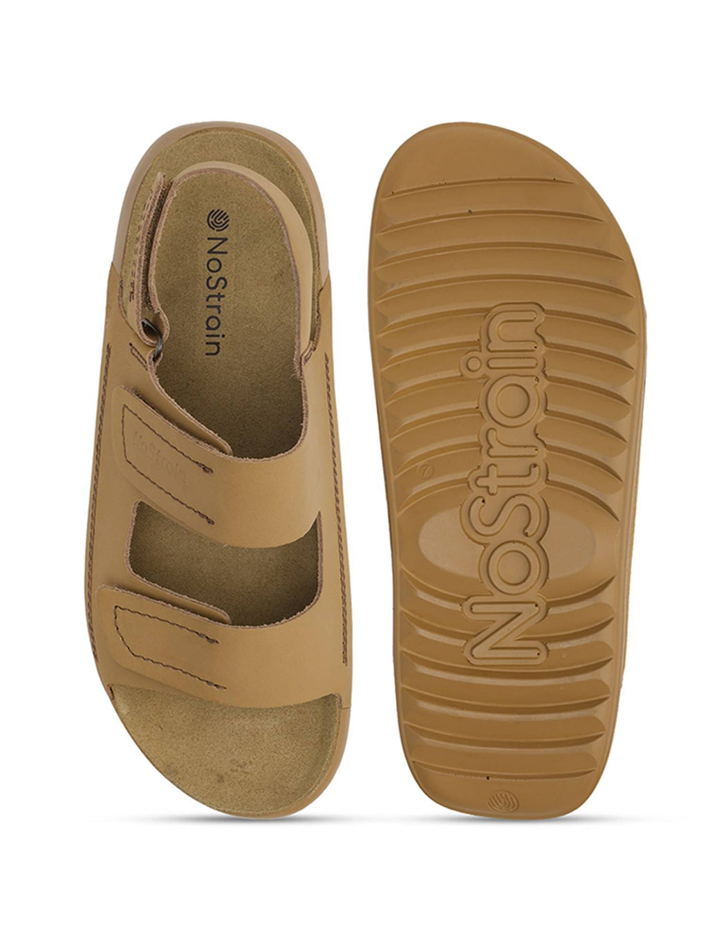 Back Strap Leather Sandals - Beige | SD89 - view 17