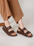 Back Strap Leather Sandals - Beige | SD89 - view 8