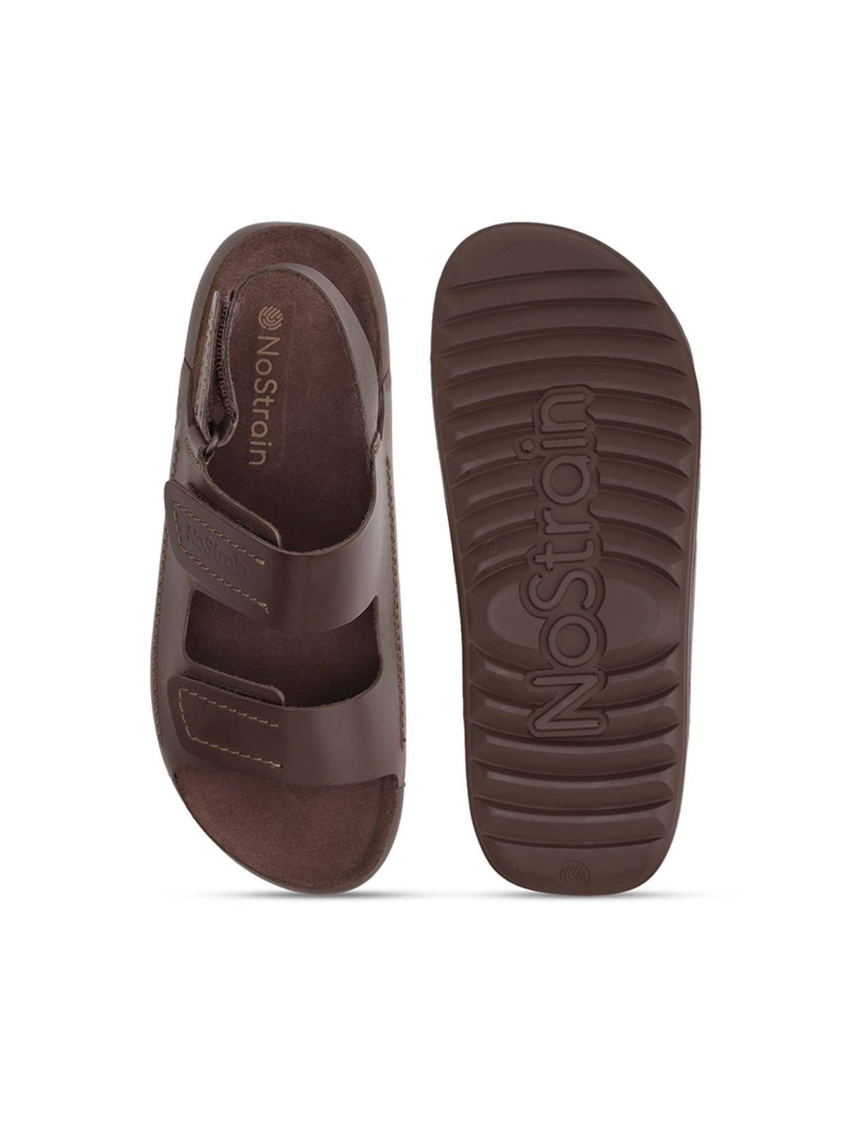 Back Strap Leather Sandals - Beige | SD89 - view 10