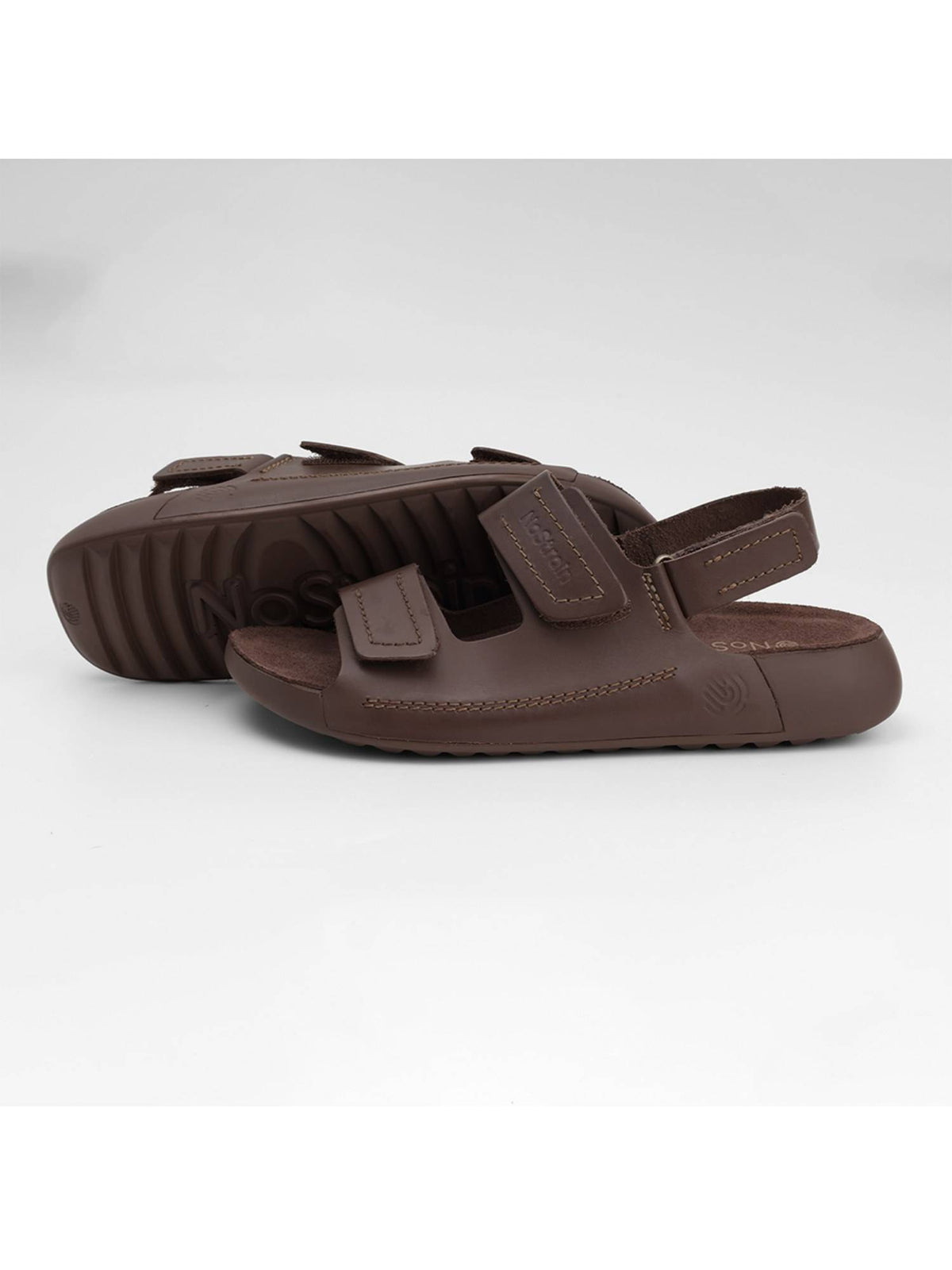 Back Strap Leather Sandals - Brown | SD89 - view 4