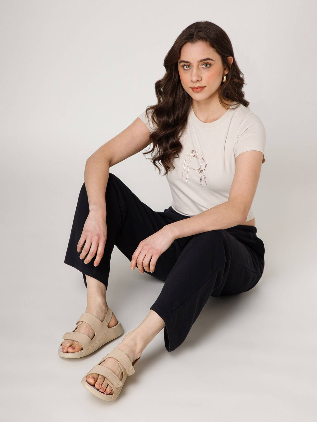 Back Strap Leather Sandals - Beige | SD89 - view 6