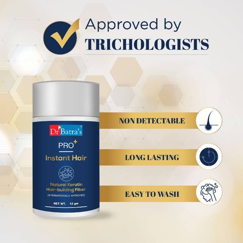 Dr Batra's Pro+ Instant Hair Natural Keratin Hair Building fibre (Internationally Approved) - Black | H02 - view 5