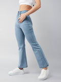 Light Blue Bootcut High Rise Regular Stretchable Denim Jeans | ST23 - view 1