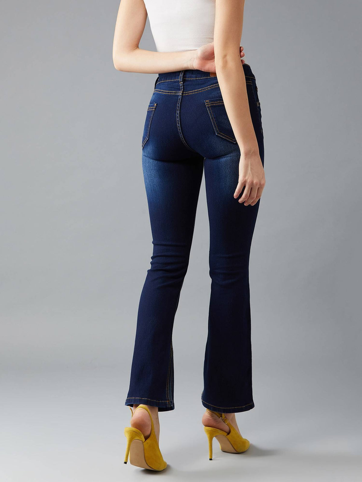 Blue Bootcut Denim Stretchable Jeans | BT10 - view 4
