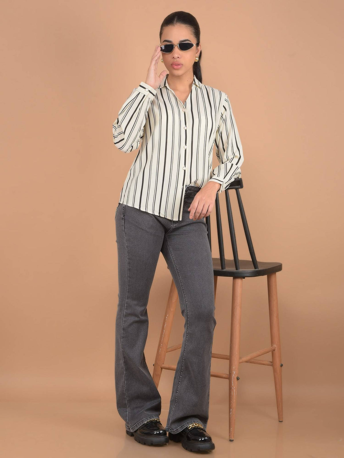 Grey Long Length Bootcut Jeans | BT10 - view 4