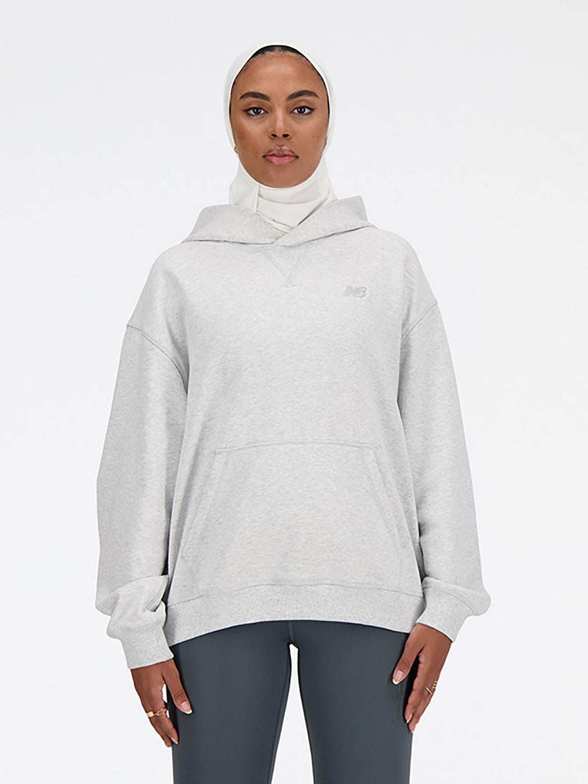 Cream Solid/Plain Hooded Hoodie | HD56 - view 17