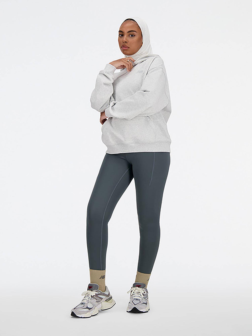 Cream Solid/Plain Hooded Hoodie | HD56 - view 18