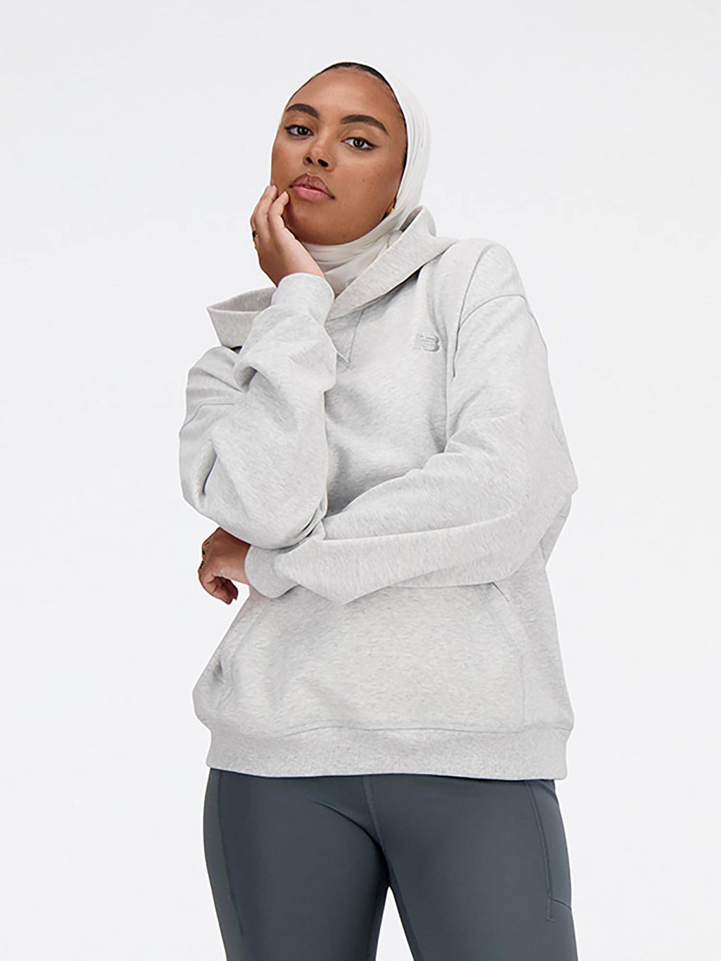 Cream Solid/Plain Hooded Hoodie | HD56 - view 20