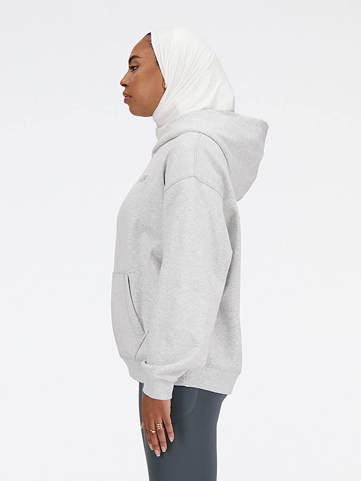 Cream Solid/Plain Hooded Hoodie | HD56 - view 21