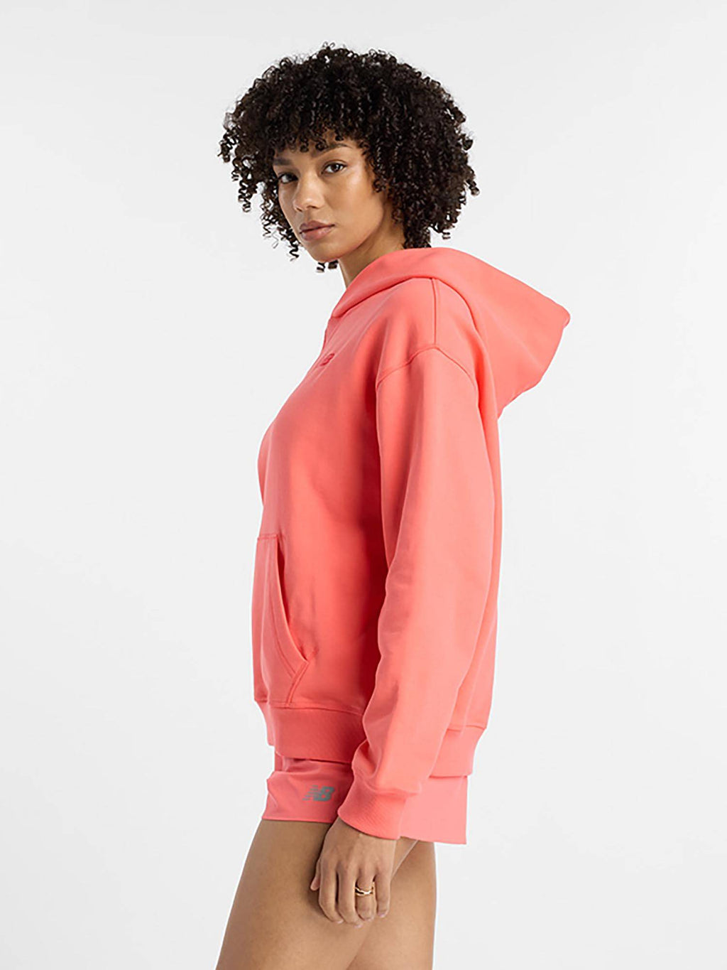 Cream Solid/Plain Hooded Hoodie | HD56 - view 10