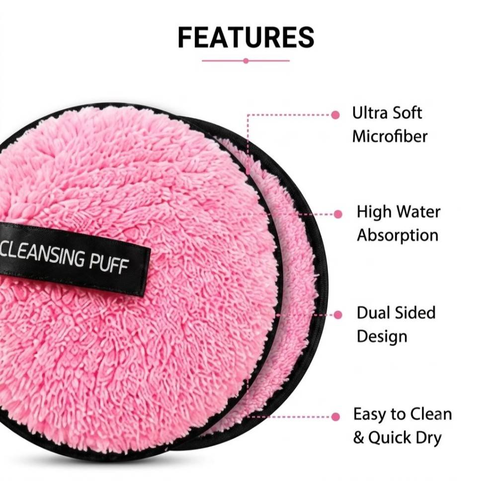 Reusable Makeup Remover Cleansing Pad For Face & Eyes Big | E20 - view 2