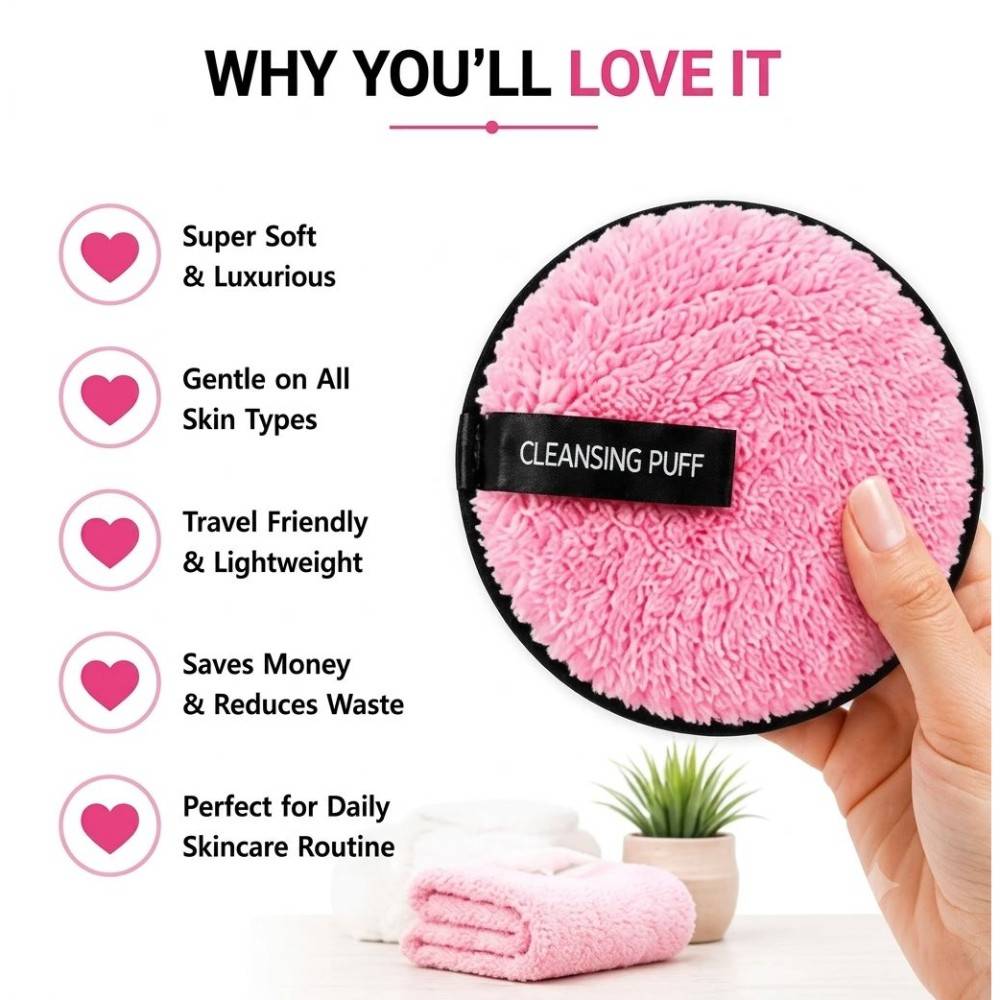 Reusable Makeup Remover Cleansing Pad For Face & Eyes Big | E20 - view 3