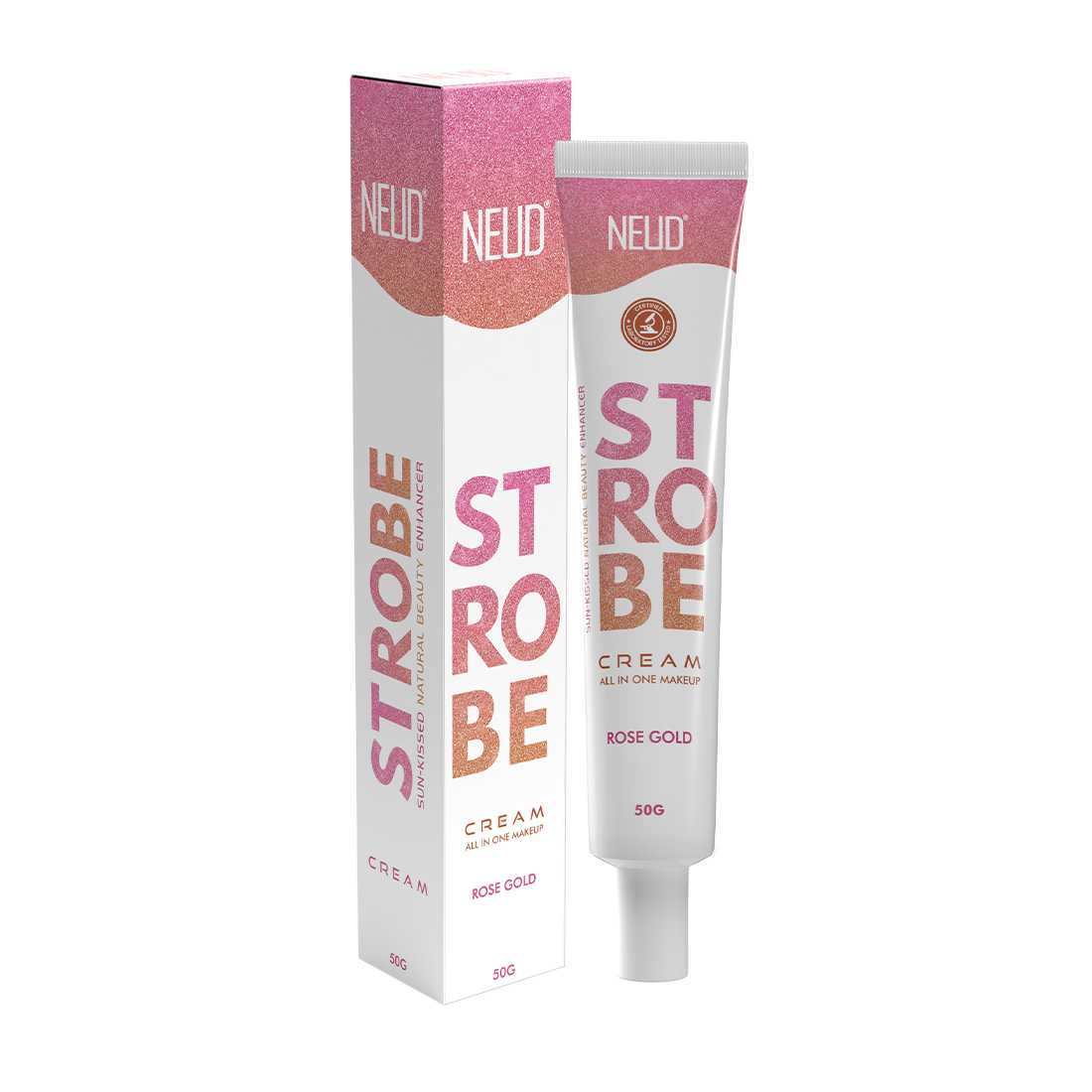 Strobe Cream Rose Gold For Glowing Skin With Hyaluronic Acid & Cocoa Butter | F14 - view 1