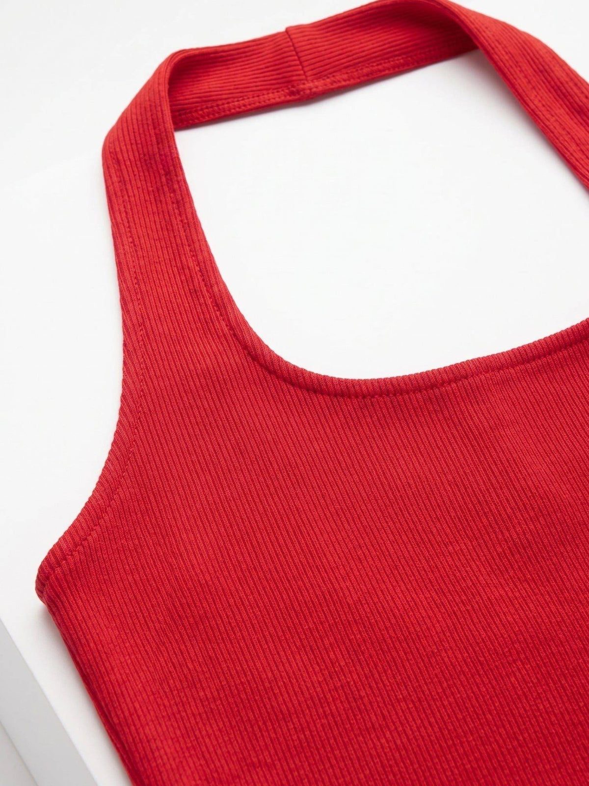 Red Halter Neck Tank Top | TT98 - view 4