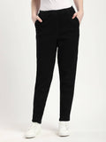Black Solid Relaxed Women Jeans | RF89 - view 1