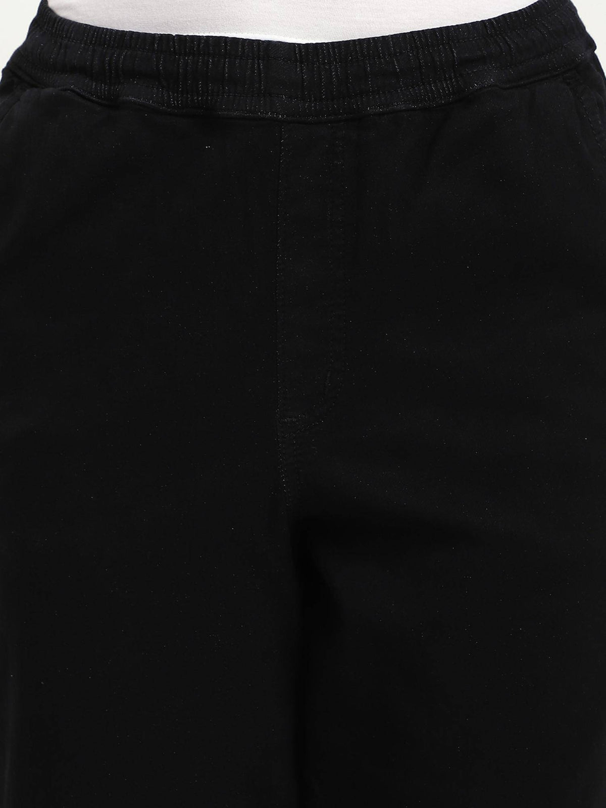 Black Solid Relaxed Women Jeans | RF89 - view 4