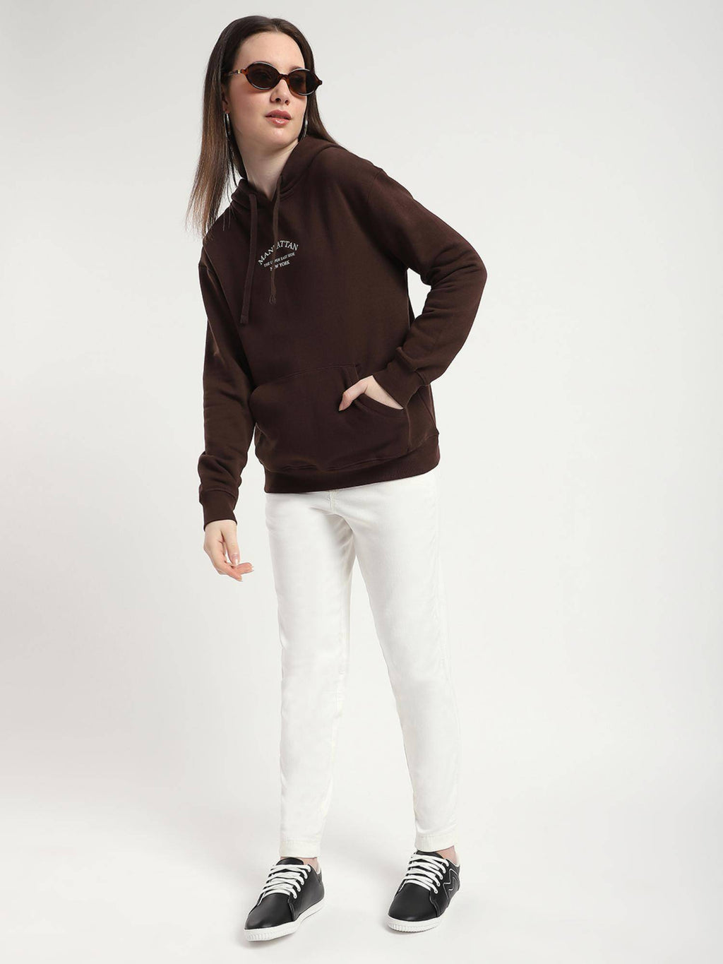 White Solid Relaxed Women Jeans | RF89 - view 3