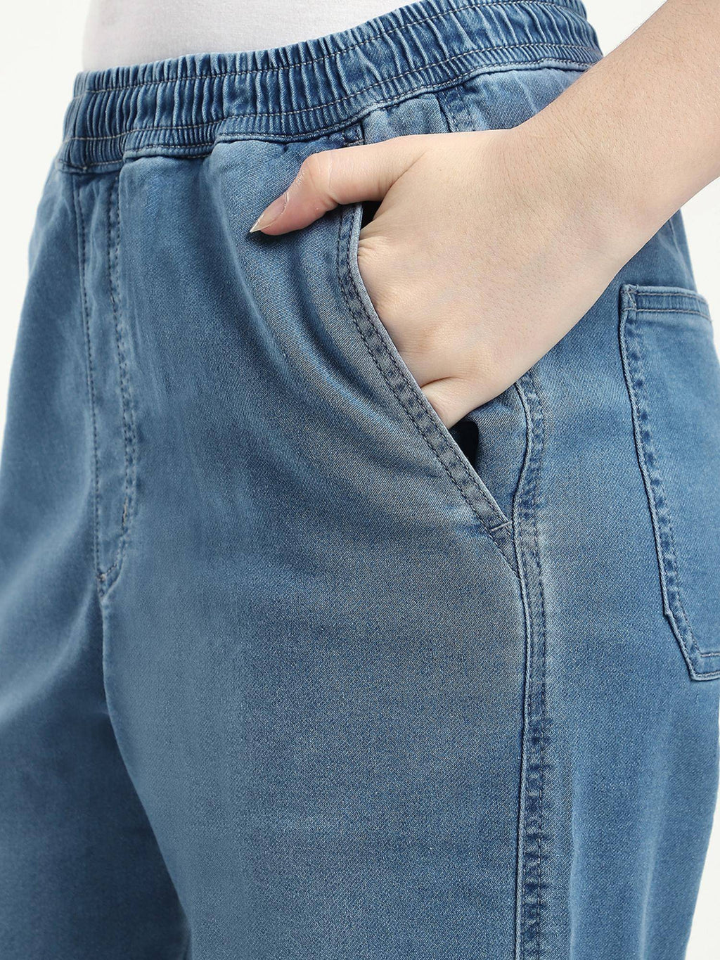 Black Solid Relaxed Women Jeans | RF89 - view 19