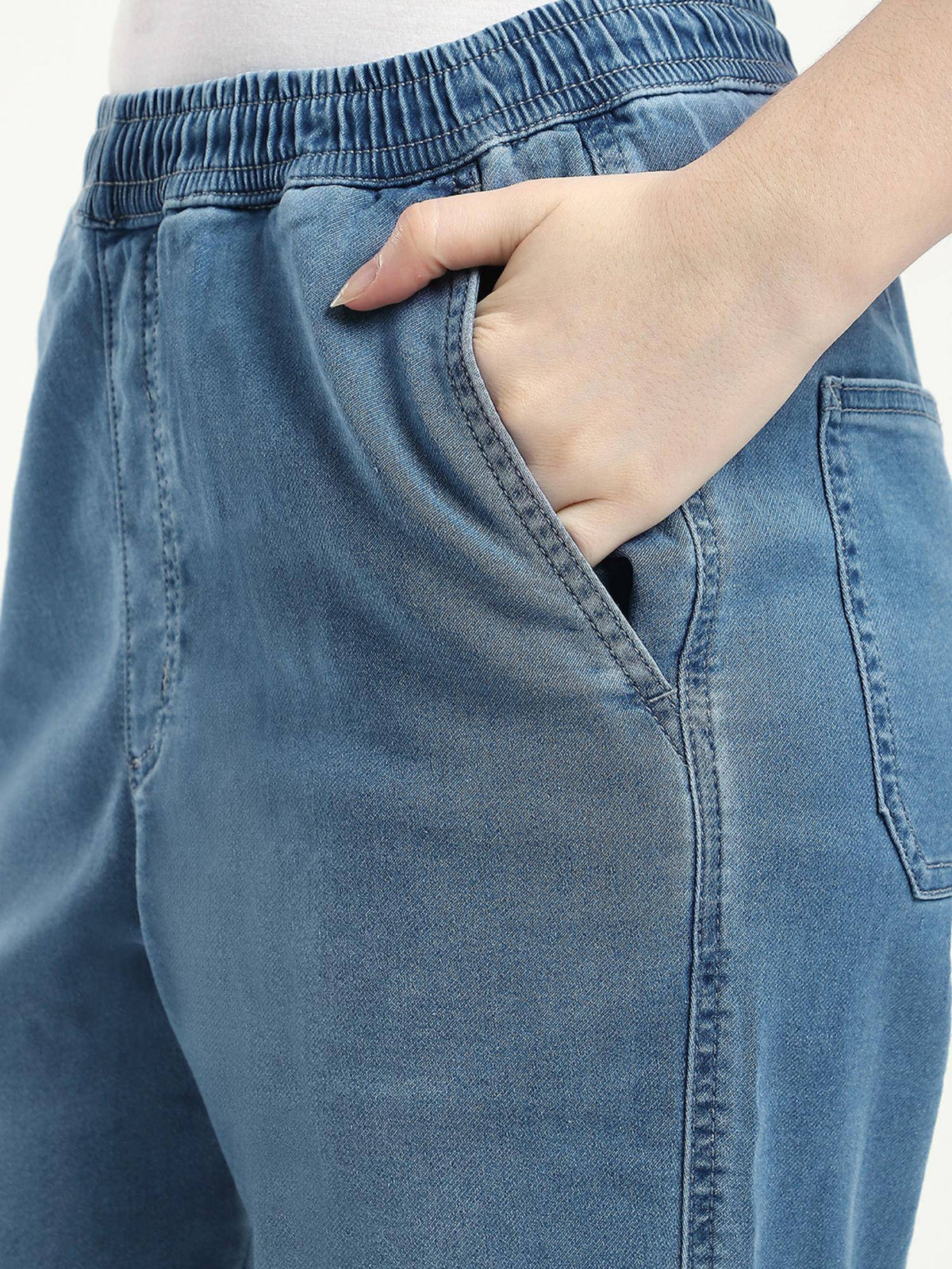 Black Solid Relaxed Women Jeans | RF89 - view 19