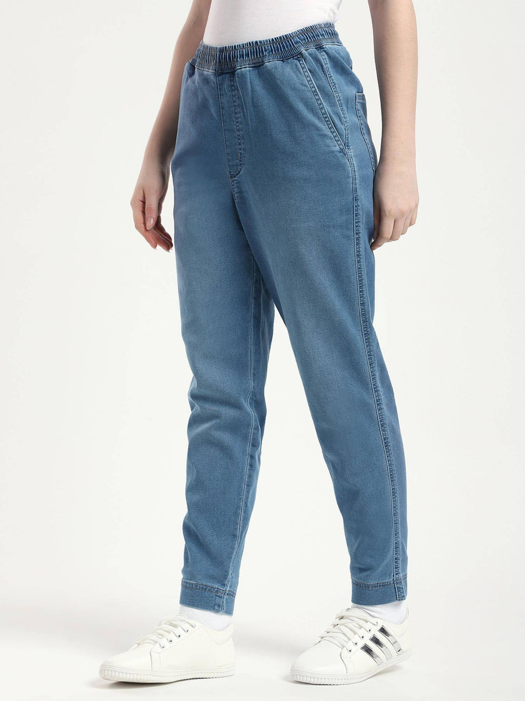 Black Solid Relaxed Women Jeans | RF89 - view 20